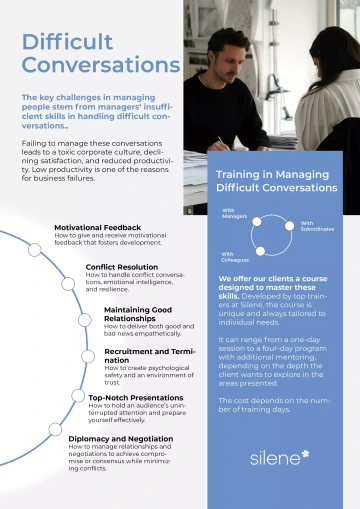 One pager for our training Difficult Conversations.